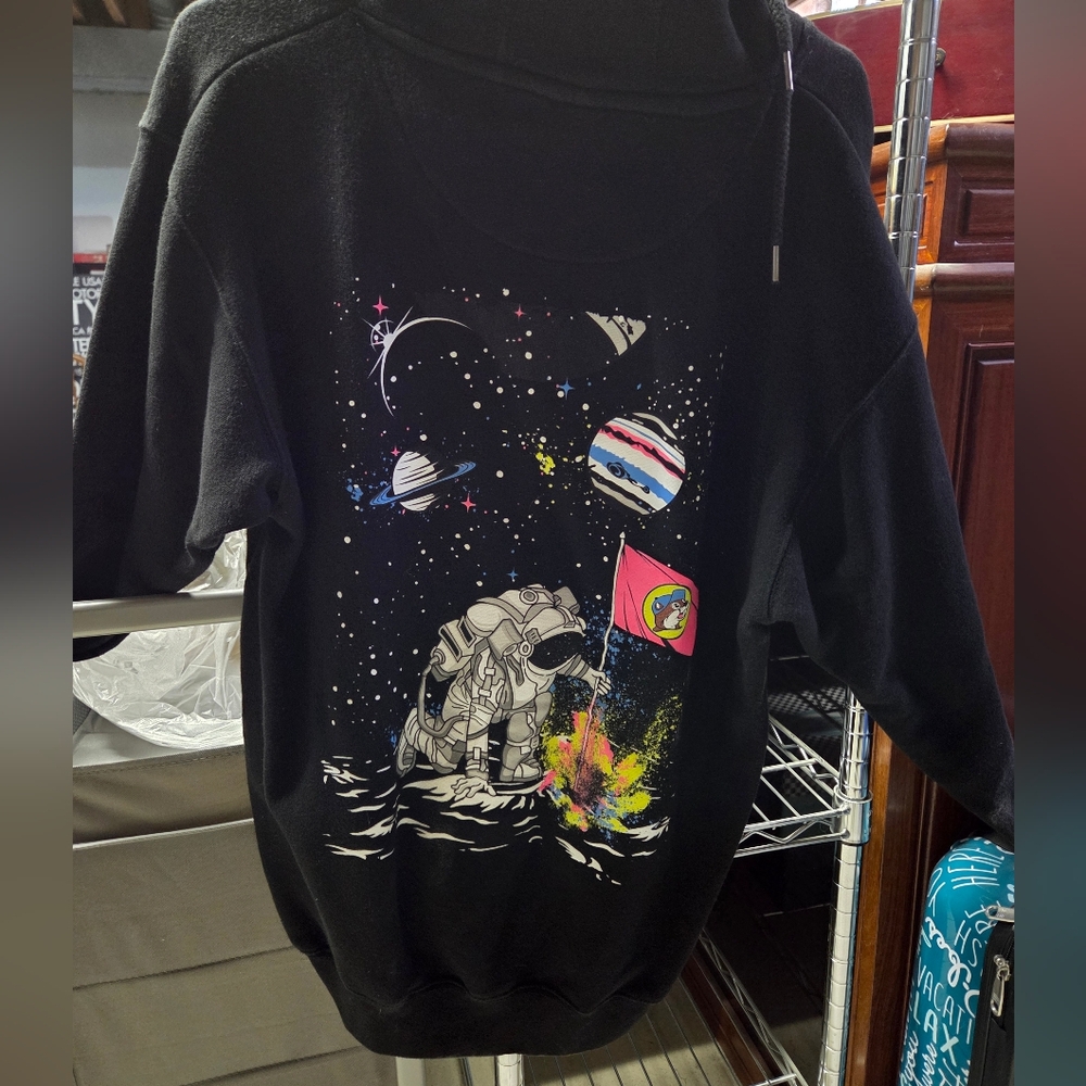 Buc-ee's Men's Black Cosmic Hoodie Size Medium